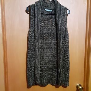 Long open cardigan/vest